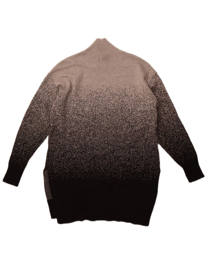 Maglione maglione a collo alto da donna Marks & Spencer UK 10 piccolo grigio chiazzato