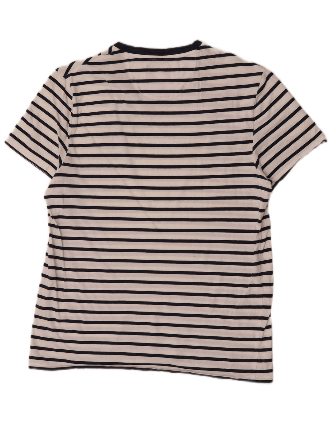 Lyle & Scott T-shirt da uomo Top in cotone a righe bianche medie