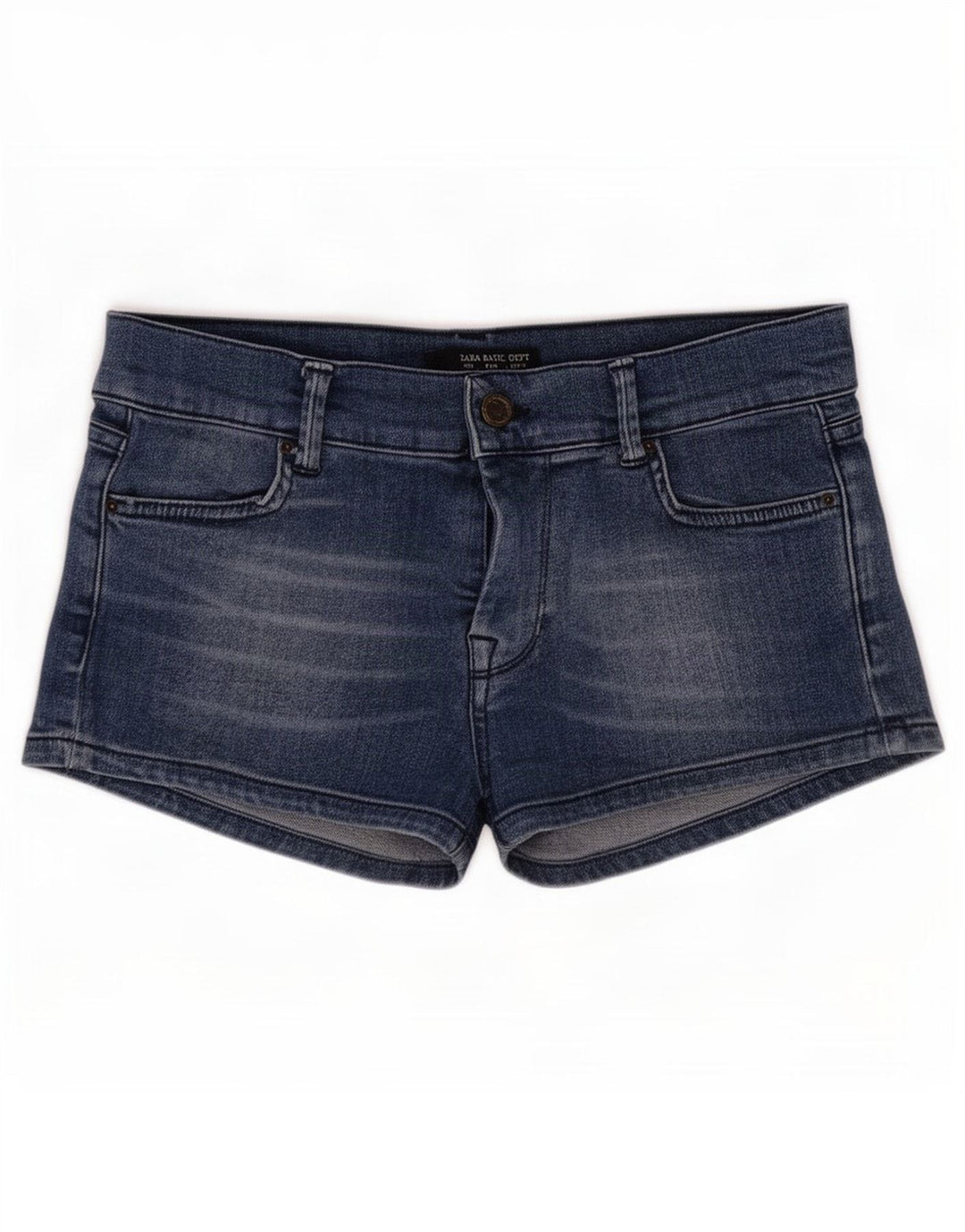 Pantaloncini di jeans da donna Zara EU 38 piccoli W28 cotone blu