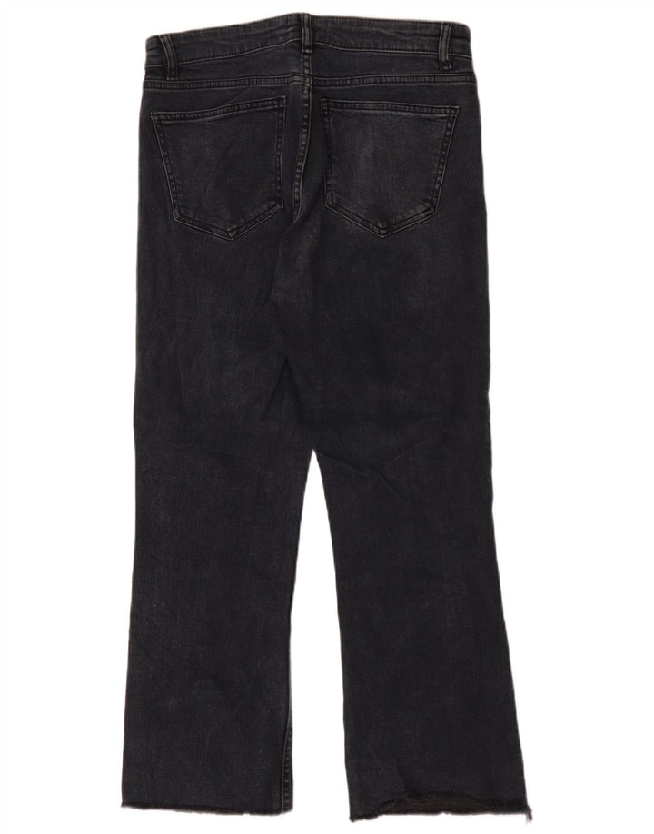 Jeans bootcut corti a vita alta da donna Zara EU 40 medio W30 L25 neri