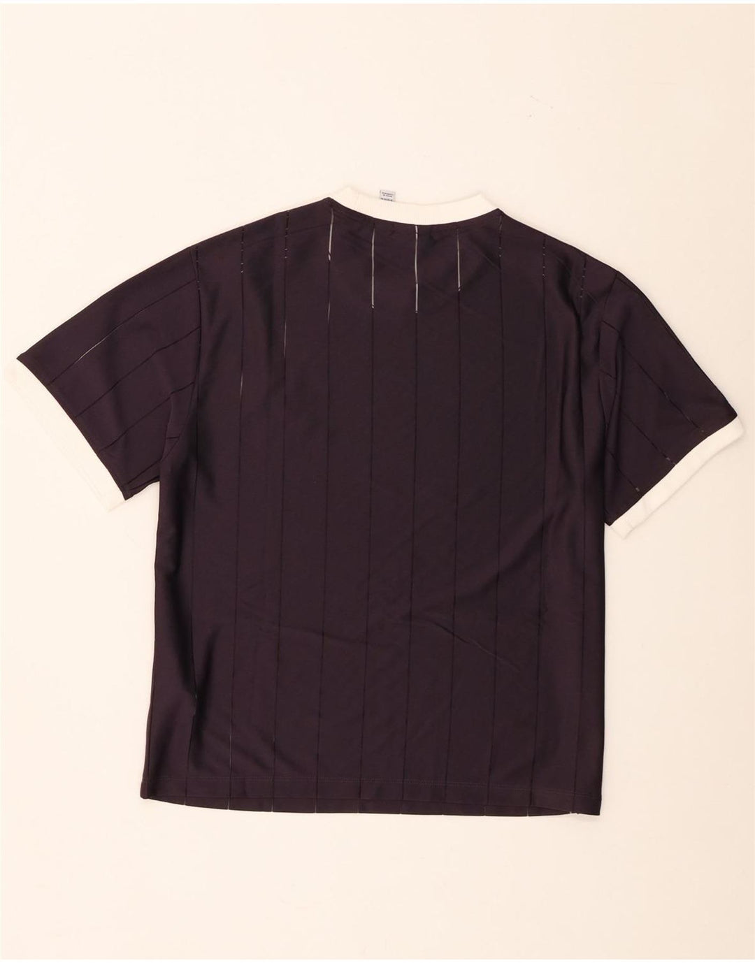 T-shirt da donna Adidas Top UK 12/14 poliestere a righe viola medio