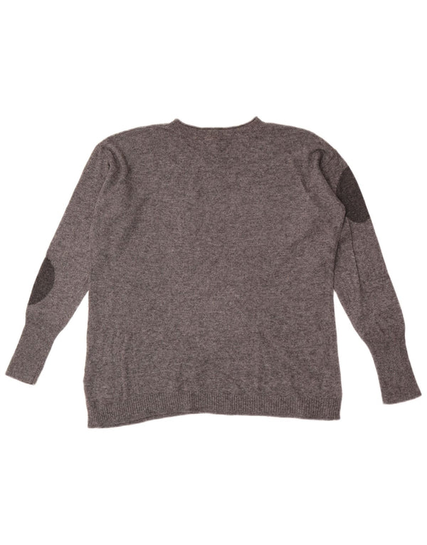 Maglione maglione girocollo da donna White Stuff UK 12 Pois grigio medio