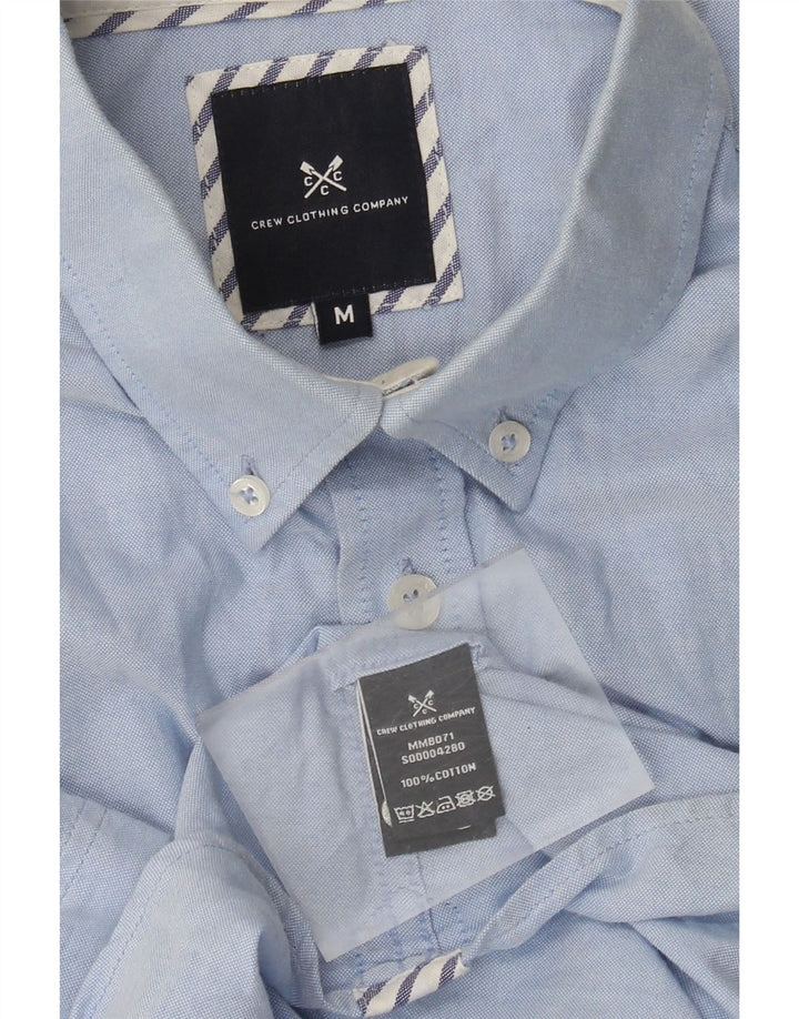 Crew Clothing Camicia a maniche corte da uomo in cotone blu medio