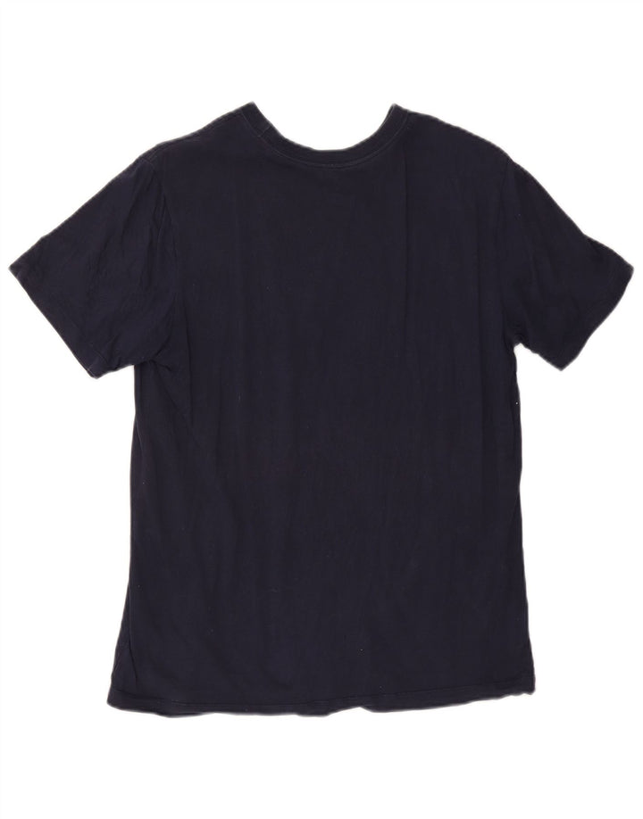 T-shirt grafica da uomo NIKE Top in cotone blu navy medio