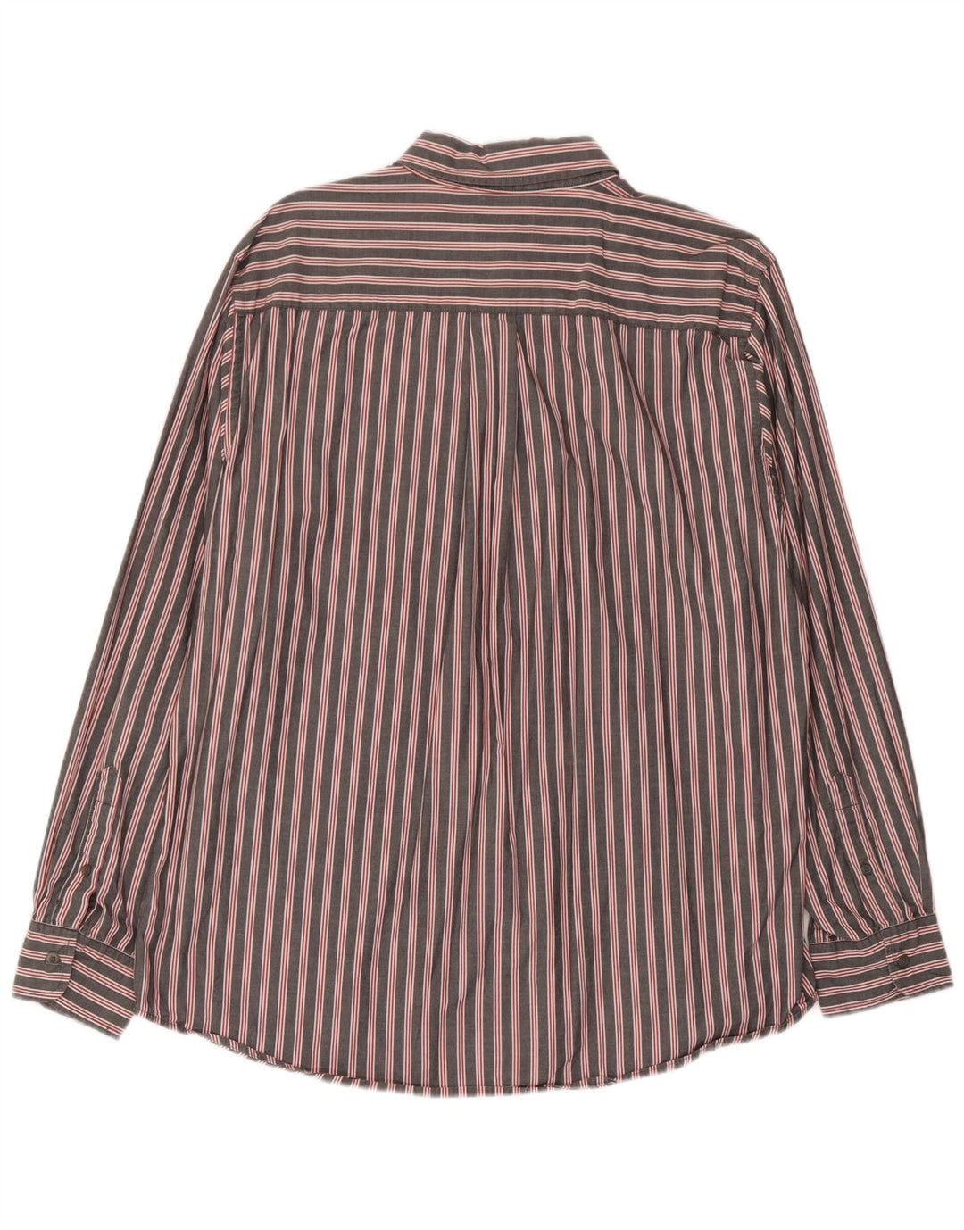 Camicia da uomo Chaps grande in cotone a righe grigie