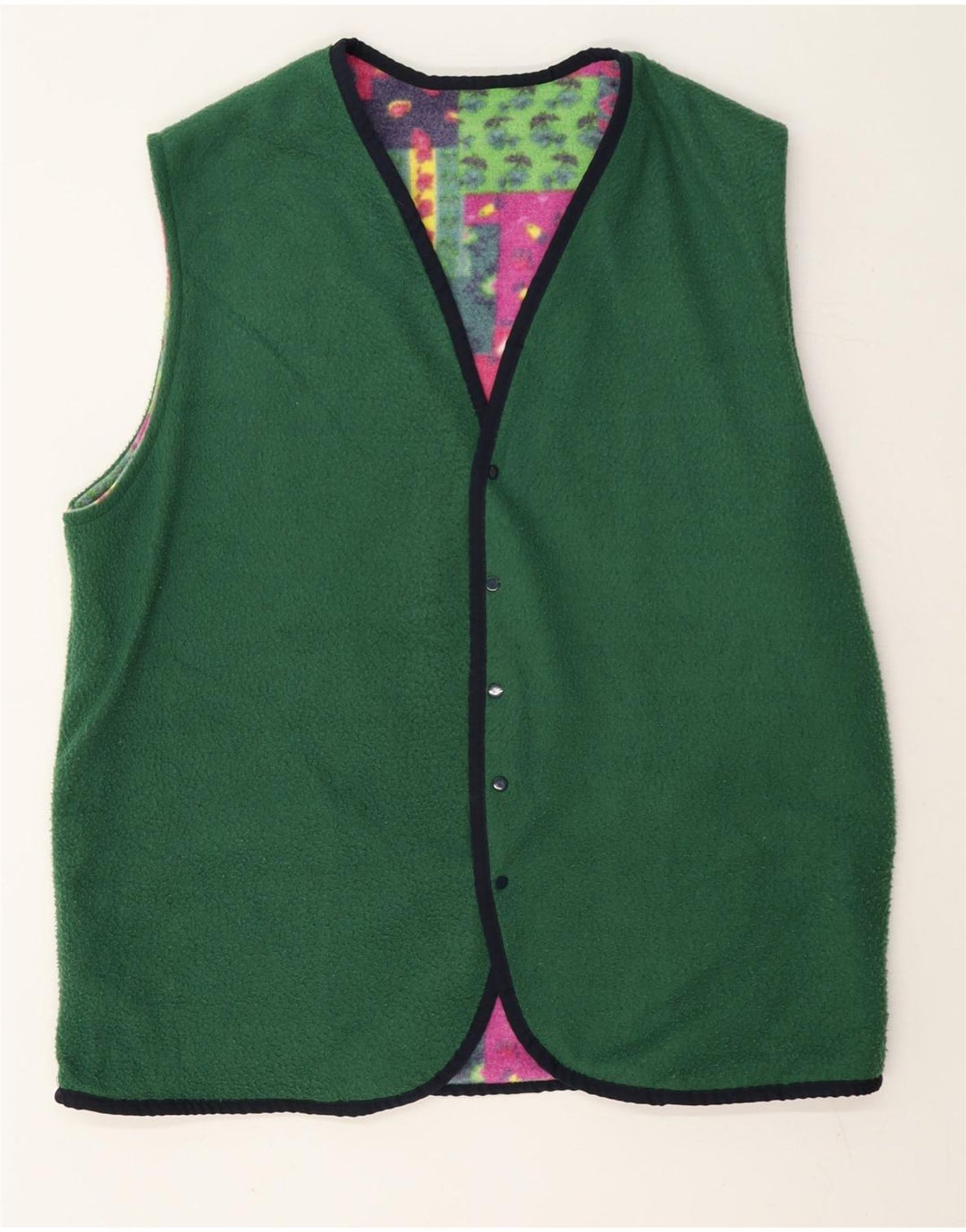 Gilet reversibile in pile da uomo Rifle UK 40 grande patchwork multicolore