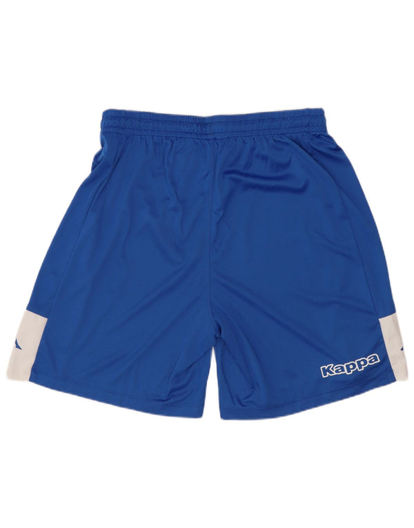 Pantaloncini sportivi grafici da uomo Kappa Sport in poliestere color block blu medio