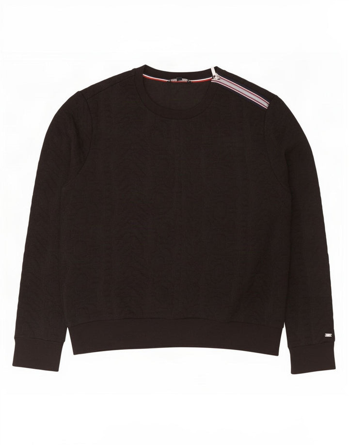 Felpa da donna Tommy Hilfiger Jumper UK 16 Large Nero Poliestere