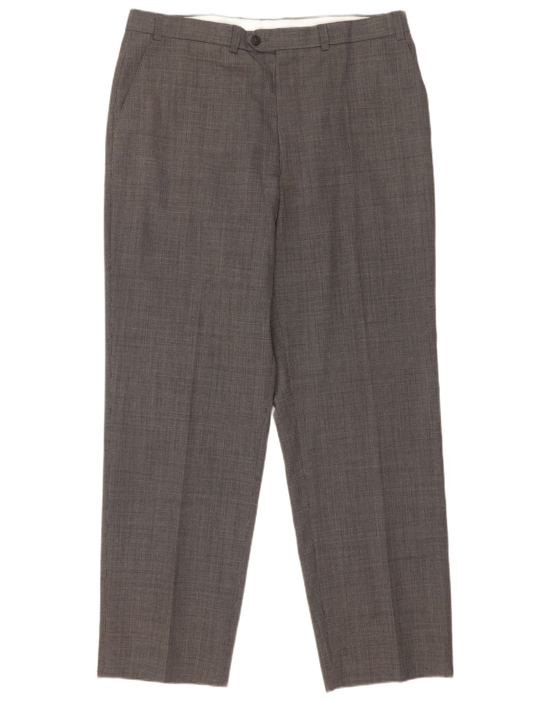 Pantaloni da completo da uomo Marks & Spencer St. Michael W36 L31 pied de poule grigio