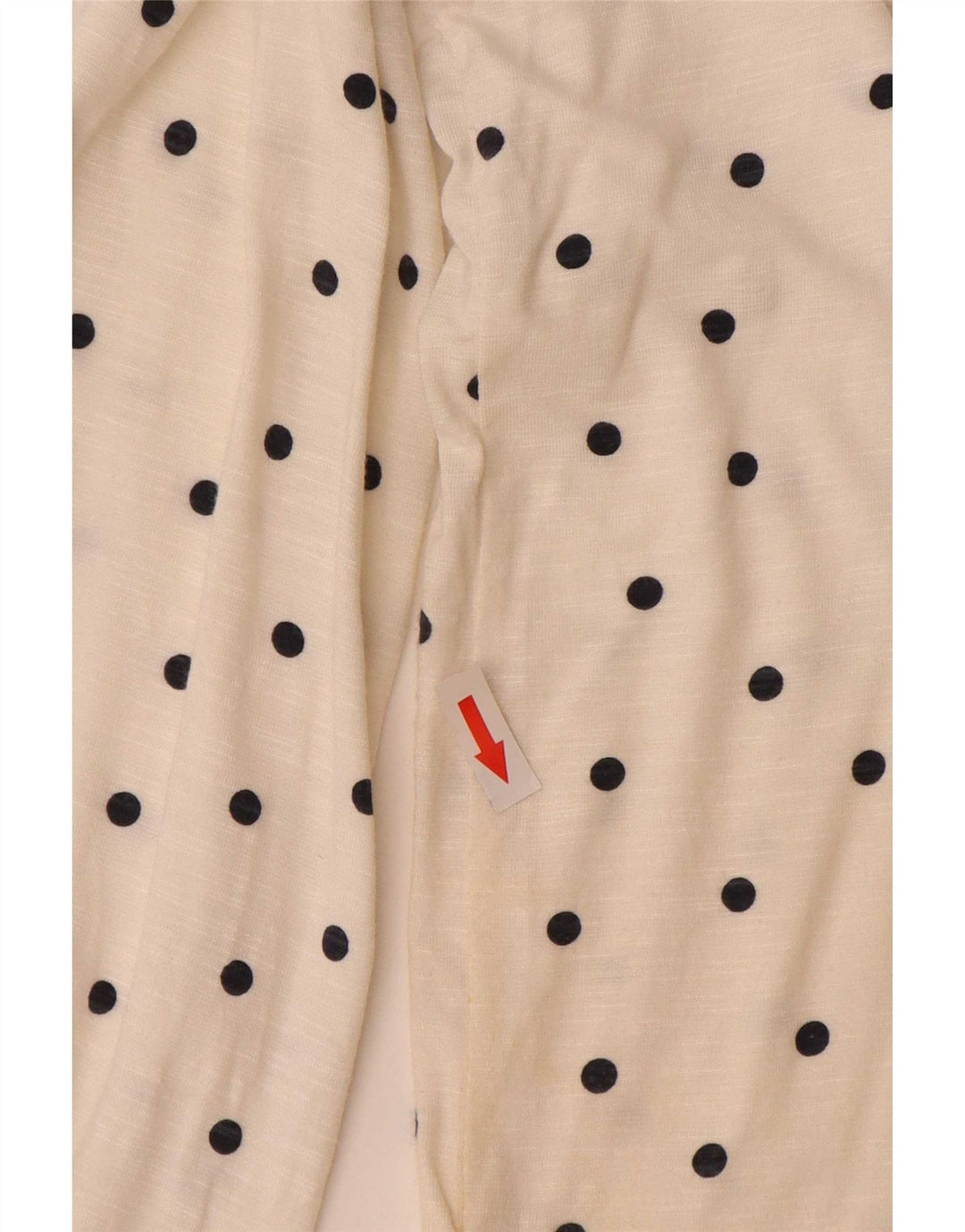 Marks & Spencer Top da donna a maniche lunghe UK 14 Large Off White Spotted