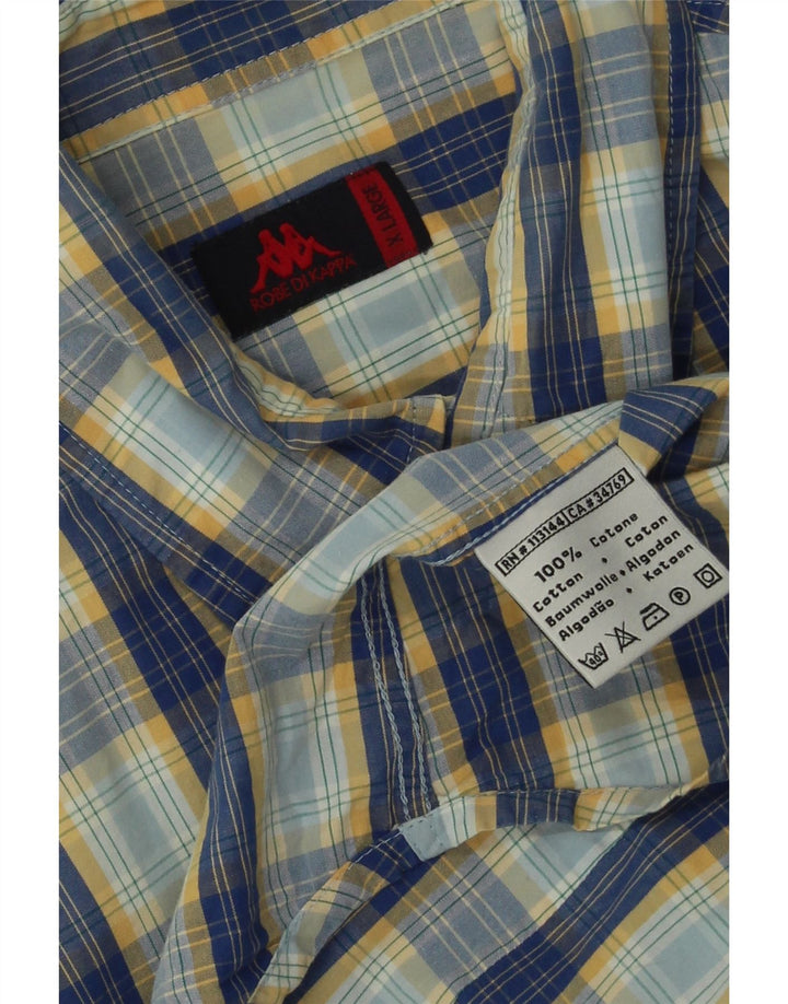 Camicia Kappa Uomo XL Blu a quadri in cotone
