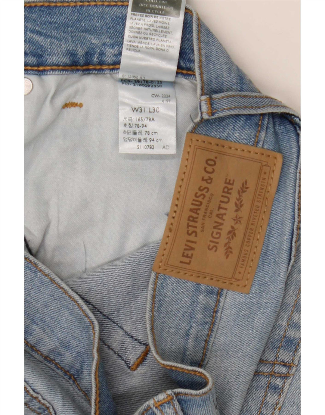 Jeans slim firmati da donna Levi's W31 L30 cotone blu