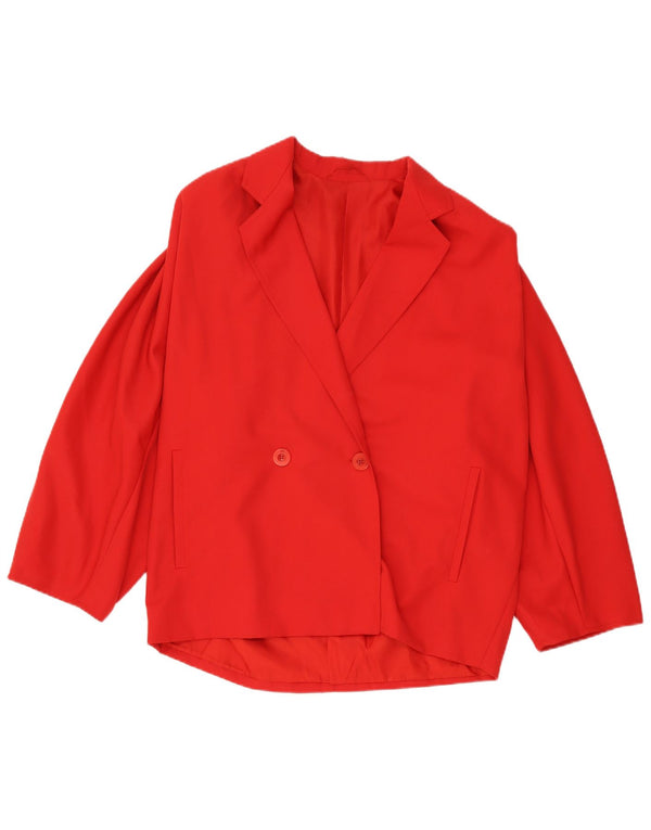 Giacca blazer oversize doppio petto da donna Max Mara UK 10 piccola rossa