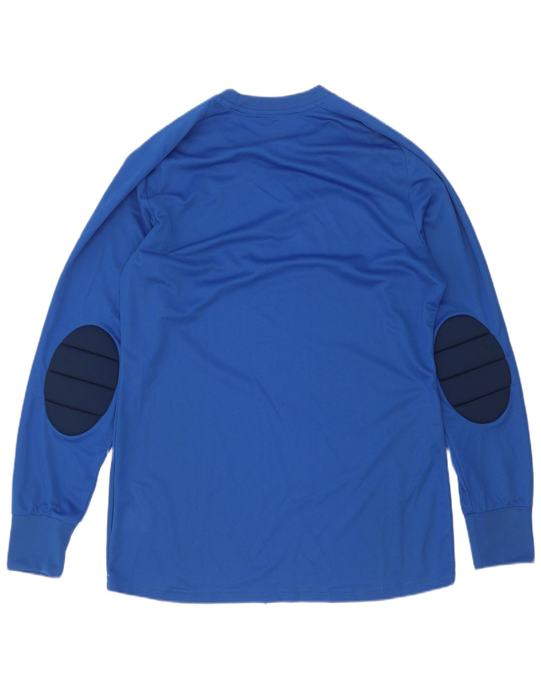 Top Adidas Climalite da uomo a maniche lunghe in poliestere color block blu medio