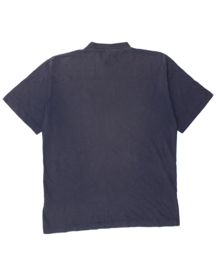 T-shirt da uomo KAPPA Top Large in cotone blu navy