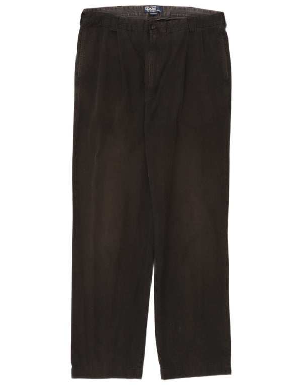 Pantaloni chino con pegging da uomo Polo Ralph Lauren W38 L34 cotone nero