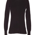 Top Zara da donna a maniche lunghe UK 14 grande cotone nero