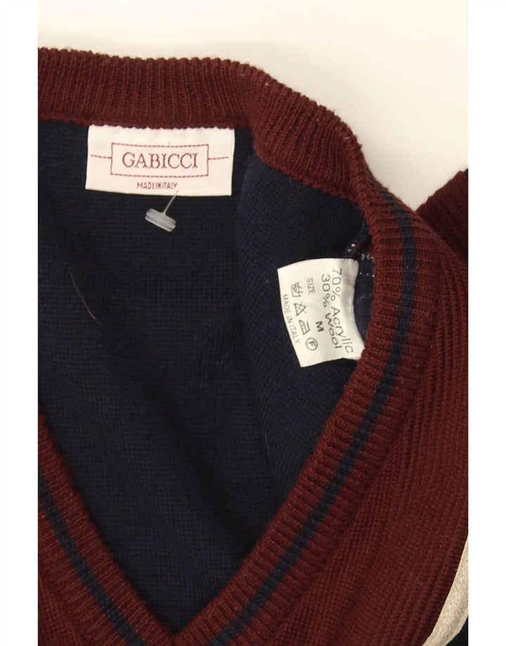 Maglione da uomo GABICCI con scollo a V, acrilico color block medio blu navy