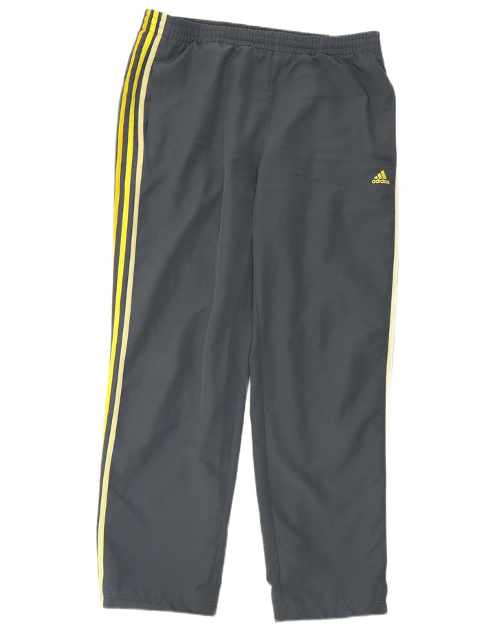 Pantaloni da tuta Adidas Climalite da uomo grandi in poliestere grigio