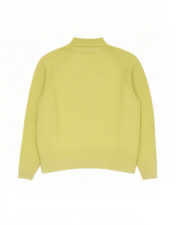 Marks & Spencer Womens Turtle Neck Jumper Sweater UK 14 Medium Green