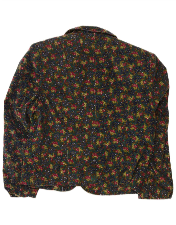 Giacca blazer da donna a 4 bottoni Cacharel EU 42 grande floreale multicolore