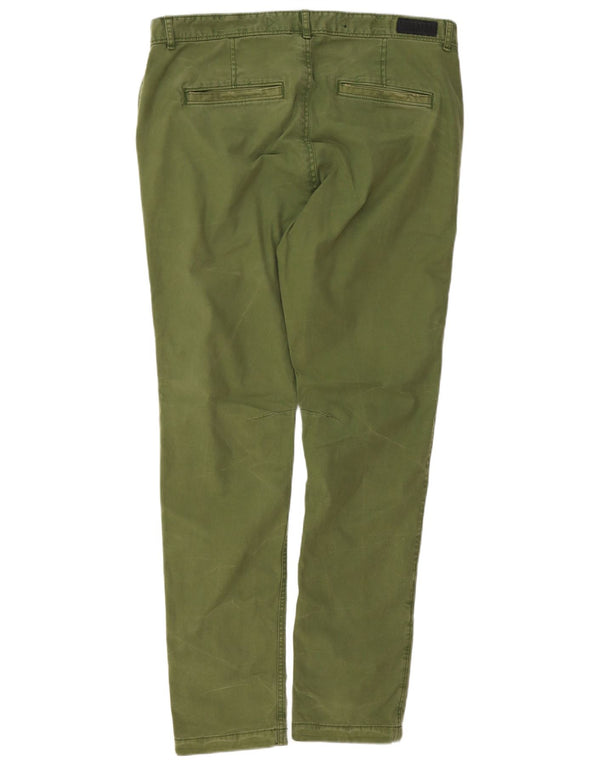 Pantaloni chino slim da uomo Superdry XL W38 L32 cotone verde