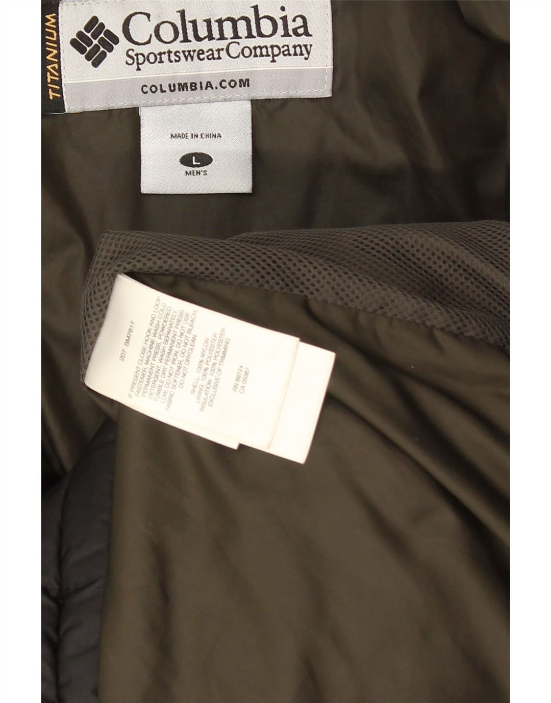 Giacca imbottita da uomo Columbia UK 40 Large in nylon nero