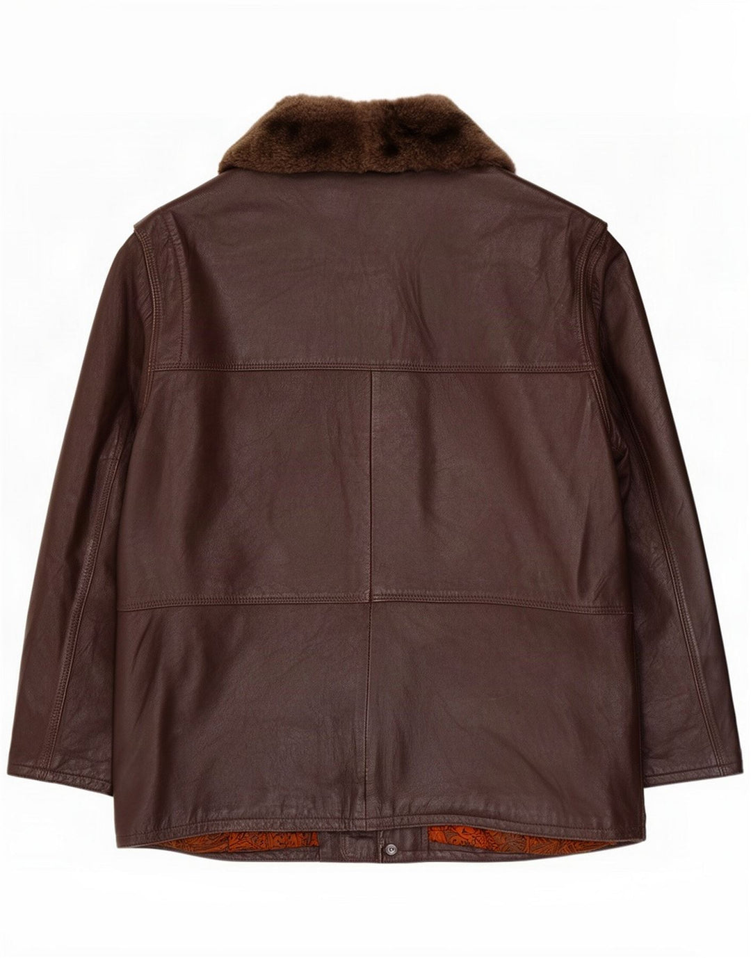Giacca in pelle da uomo vintage UK 38 Marrone medio