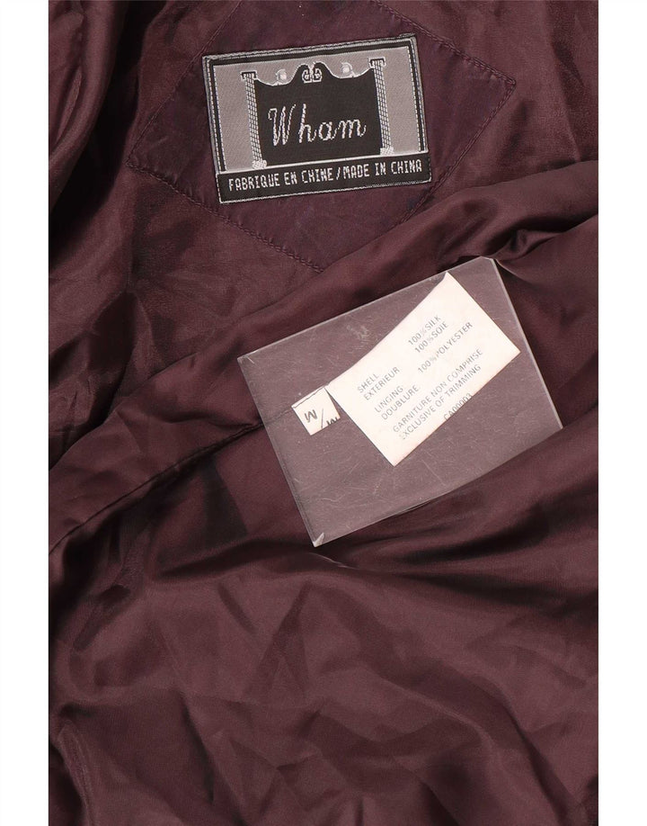 Giubbotto bomber vintage da uomo UK 38 seta viola media