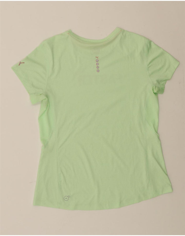 PUMA Womens Graphic T-Shirt Top UK 14 Medium Green Polyester Vintage Puma and Second-Hand Puma from Messina Hembry 