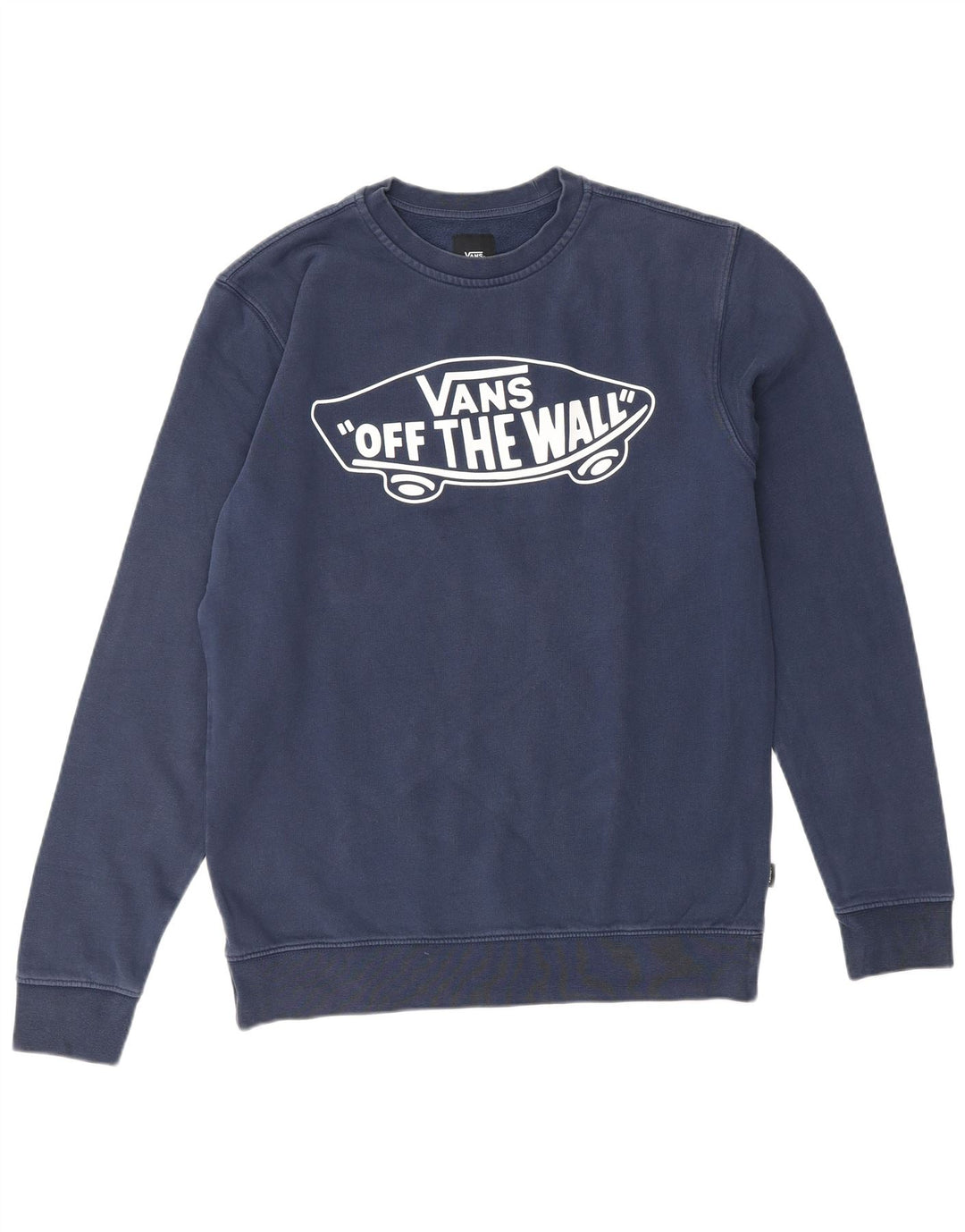 Felpa con grafica da uomo VANS, piccola, in cotone blu navy