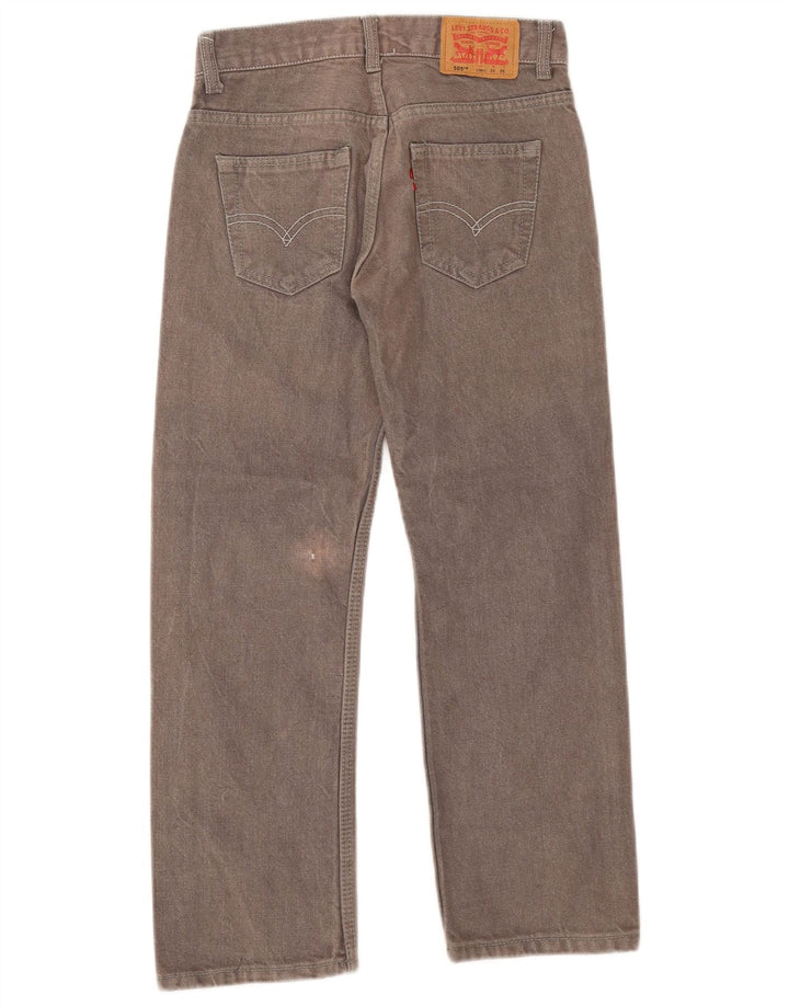 Jeans dritti regolari 505 da donna Levi's W25 L25 cotone grigio