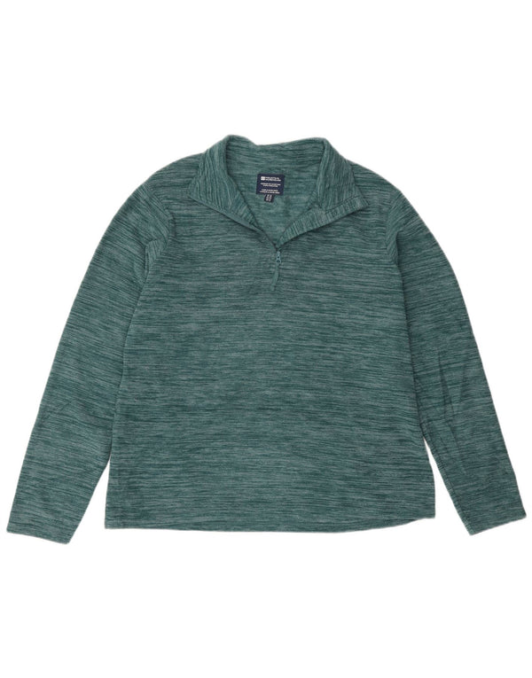 Maglione in pile da donna con collo e zip Mountain Warehouse UK 16 grande verde screziato