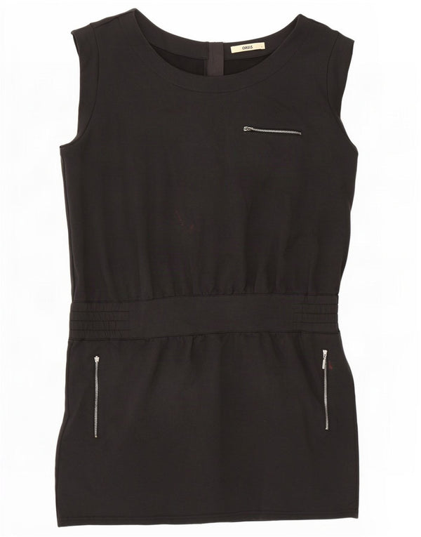 Abito tubino senza maniche da donna Oasis UK 16 grande cotone nero