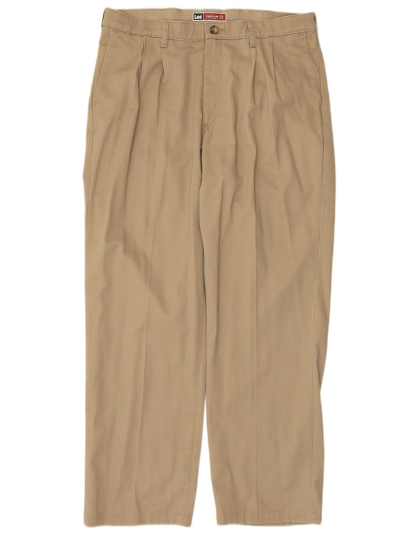 Pantaloni chino con pegged da uomo Lee W36 L32 in cotone beige