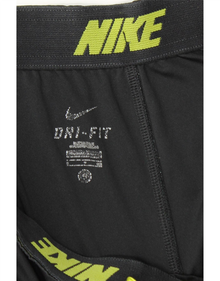 Pantaloncini sportivi Nike da uomo piccoli in poliestere color block nero