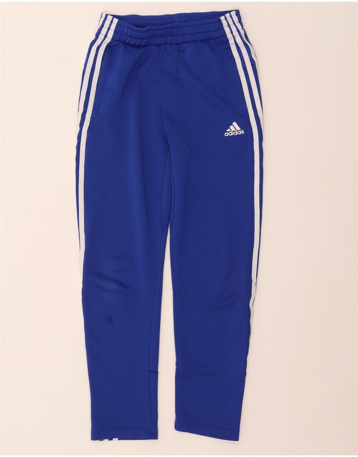 Pantaloni della tuta ADIDAS Aeroready da ragazzo 9-10 anni in poliestere blu