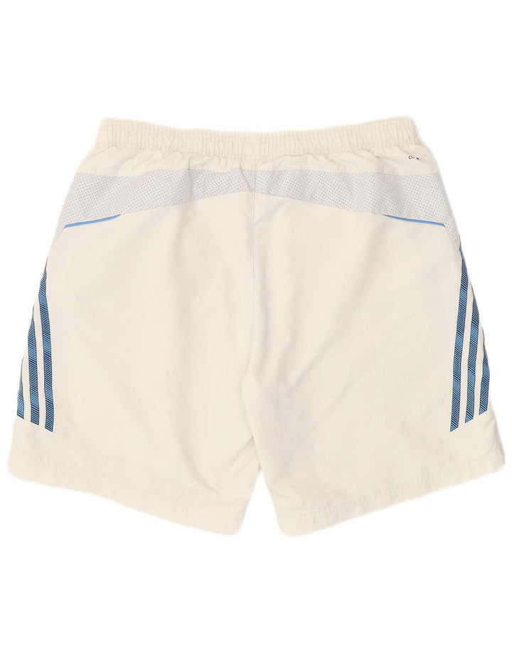 Pantaloncini sportivi Adidas Climalite da uomo grandi in poliestere bianco