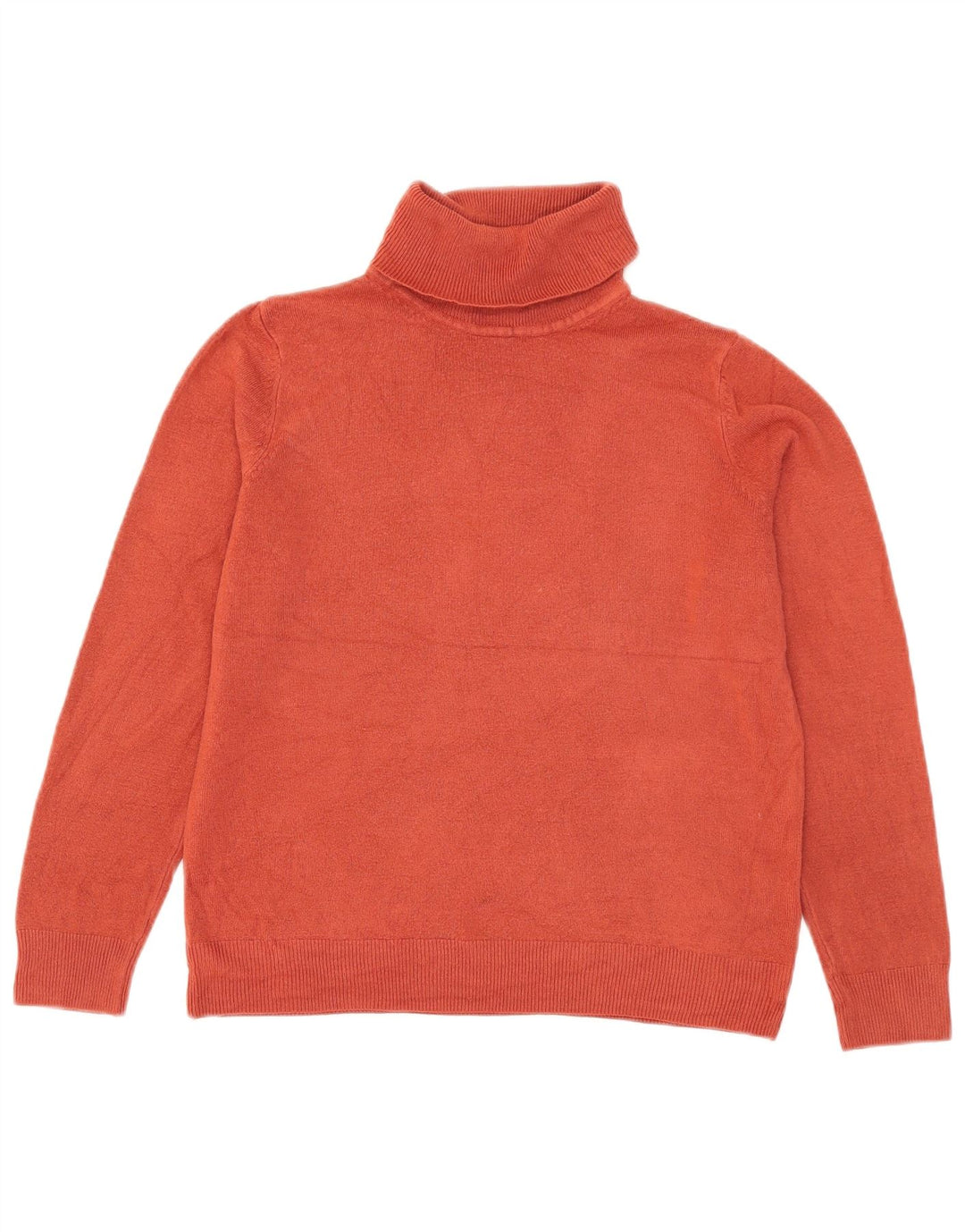Maglione maglione a collo alto da donna Marks & Spencer UK 12 Acrilico arancione medio