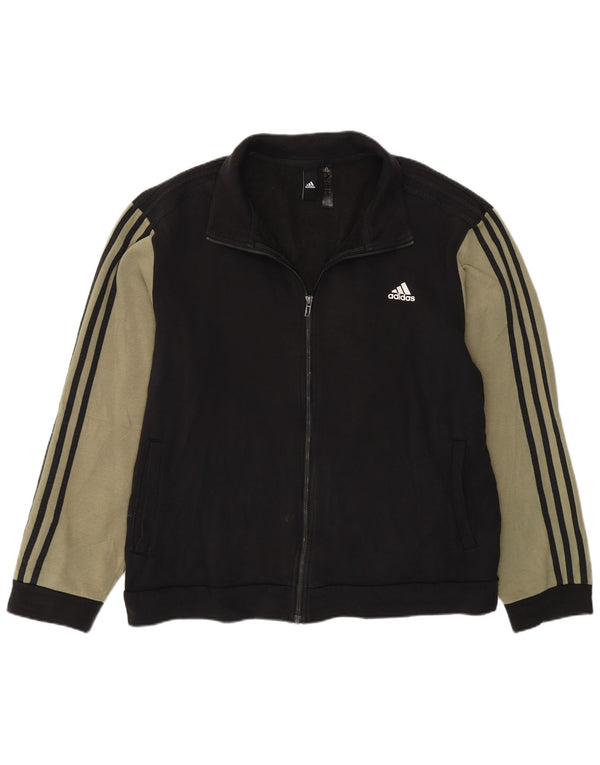 Giacca da tuta da uomo Adidas UK 46/48 XL Cotone color block nero