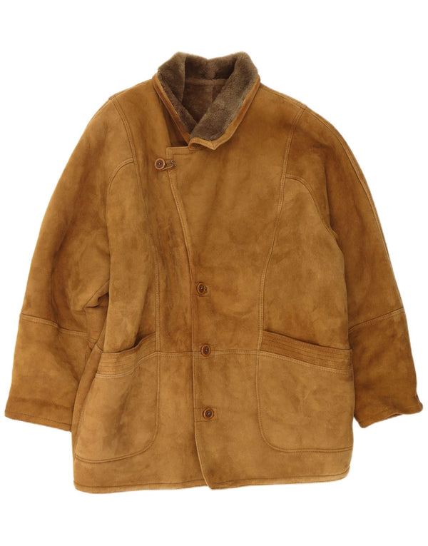 Cappotto vintage in shearling da uomo IT 54 2XL Shearling beige
