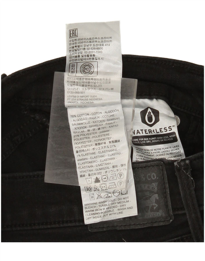 Jeans dritti modellanti 314 da donna Levi's W29 L30 cotone nero