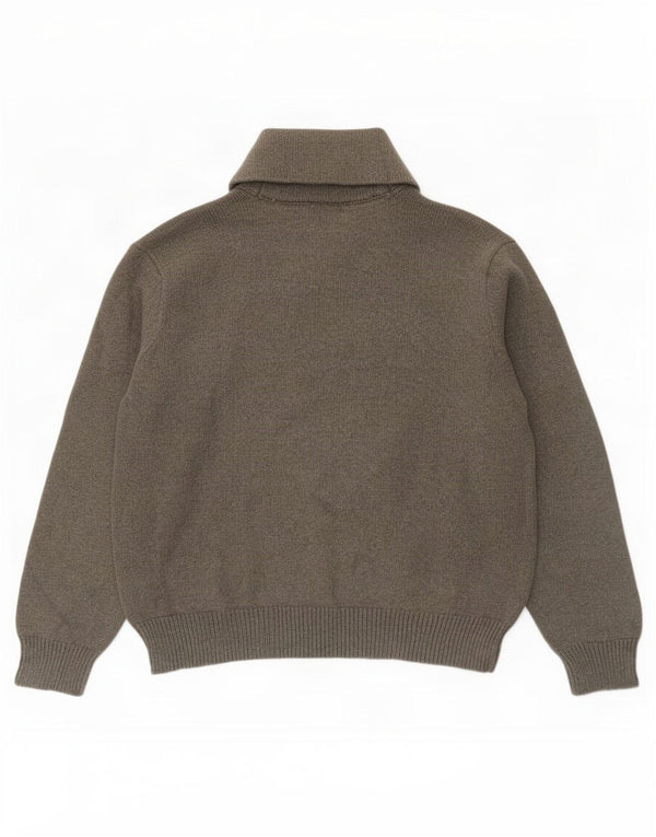 Polo Ralph Lauren Maglione da donna con collo a scialle UK 18 XL Cotone grigio