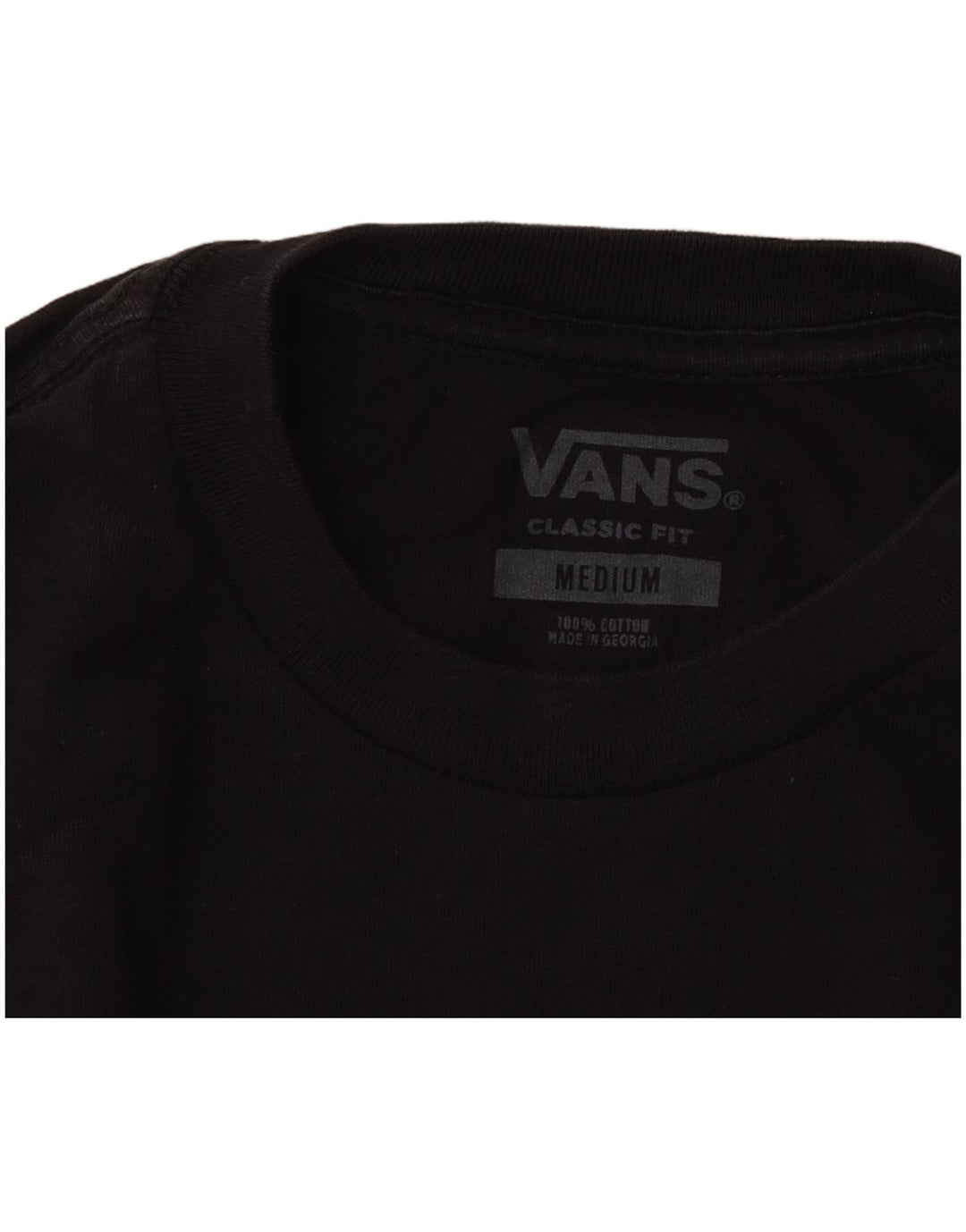 Vans Top grafico da uomo con vestibilità classica, manica lunga, cotone nero medio