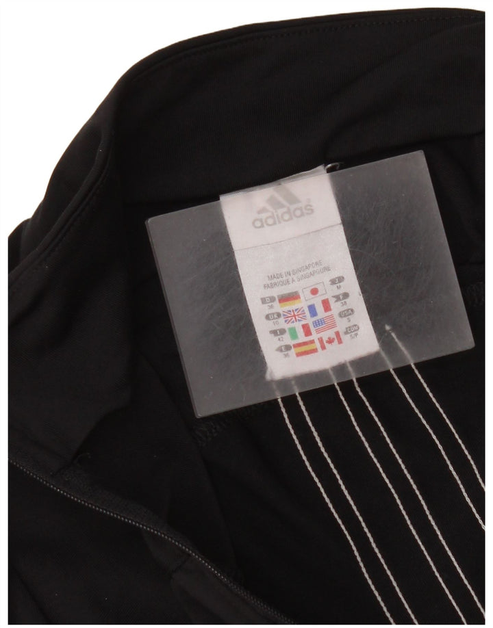 Giacca da ginnastica corta da donna Adidas UK 10 piccola poliestere nero