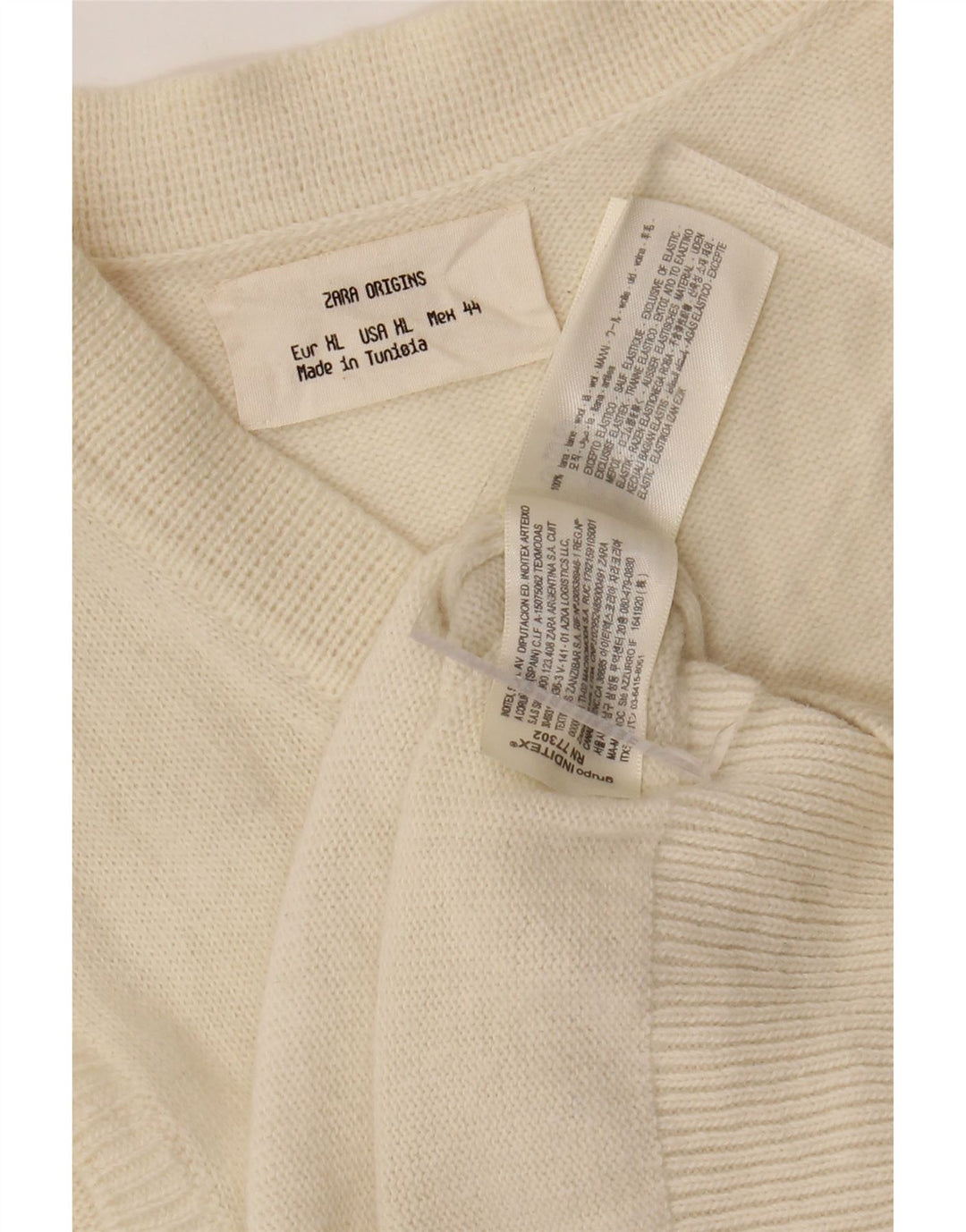Canotta canotta da donna Zara UK 18 XL lana bianca
