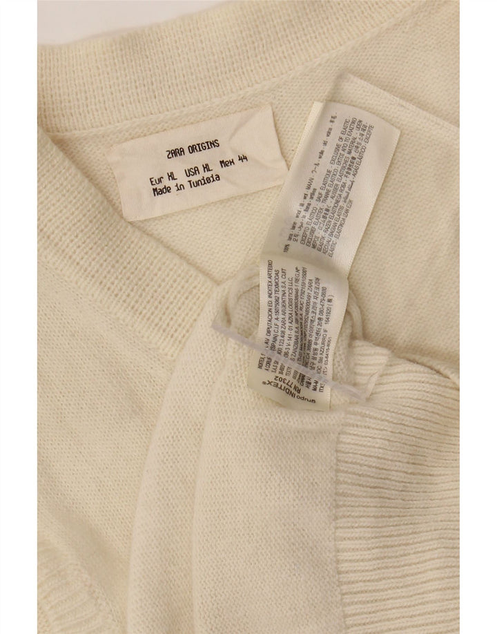 Canotta canotta da donna Zara UK 18 XL lana bianca