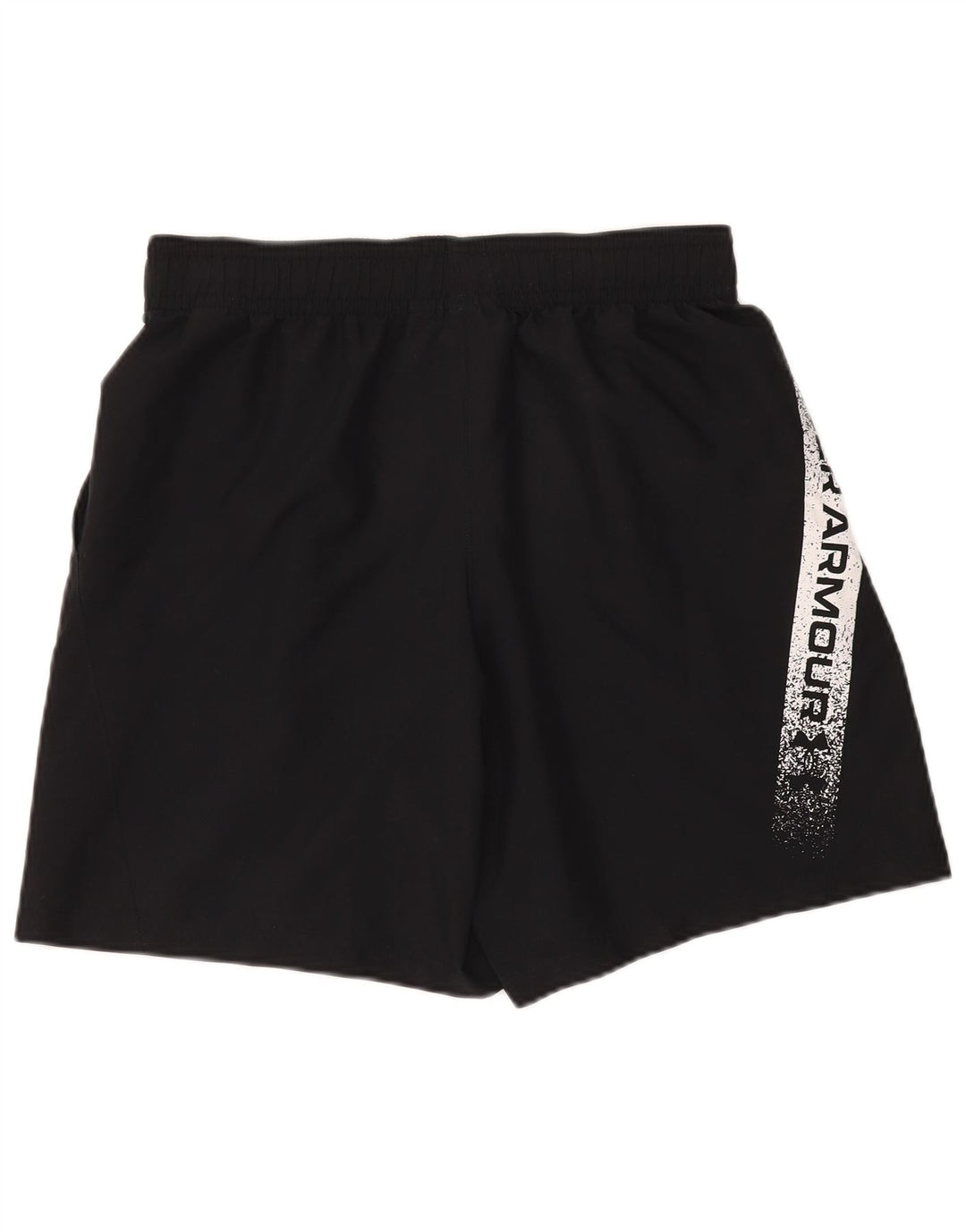 Pantaloncini sportivi Under Armour da uomo con vestibilità ampia e grafica, grandi, in poliestere nero