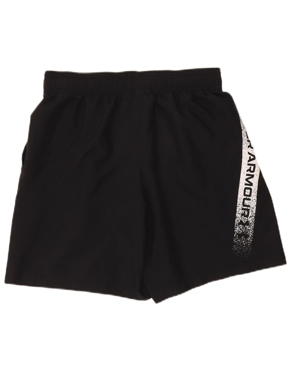 Pantaloncini sportivi Under Armour da uomo con vestibilità ampia e grafica, grandi, in poliestere nero