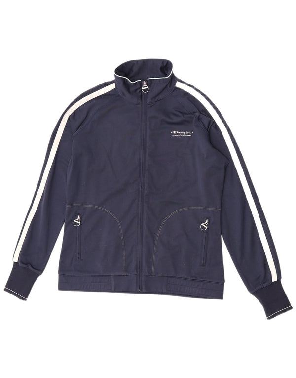 Giacca da ginnastica Champion Heritage da donna UK 16 Large Blu Navy